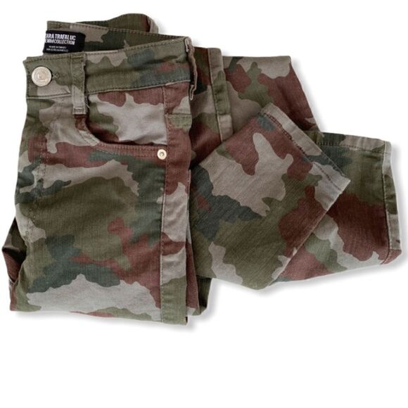 Zara Stretch Camouflage Jeans Size: 0 - Picture 1 of 4